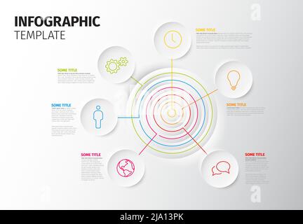 Multipurpose infographic report template made from cogwheels icons and ...