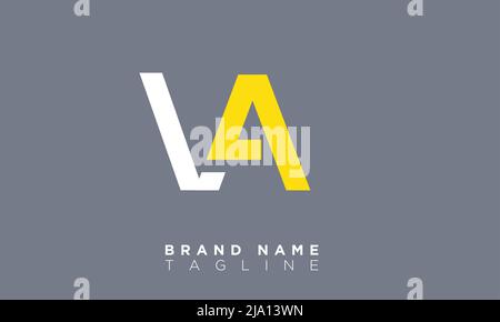 VA Alphabet letters Initials Monogram logo Stock Vector