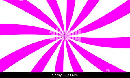 Twisted light pink Vector Background on white, psychedelic spiral with radial rays, twirl, twisted comic effect, Hypnotic spiral Stock Vector