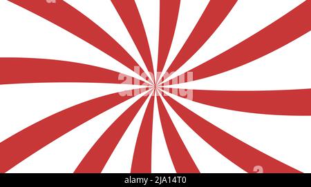 Twisted red Vector Background on white, psychedelic spiral with radial rays, twirl, twisted comic effect, Hypnotic spiral Stock Vector