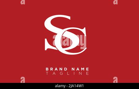 SC Alphabet letters Initials Monogram logo Stock Vector