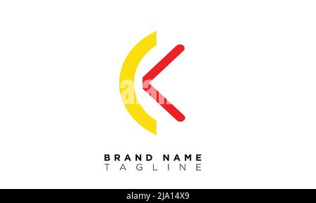 CK Alphabet letters Initials Monogram logo Stock Vector
