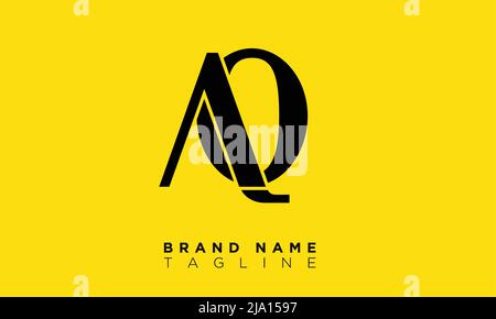 AQ Alphabet letters Initials Monogram logo Stock Vector