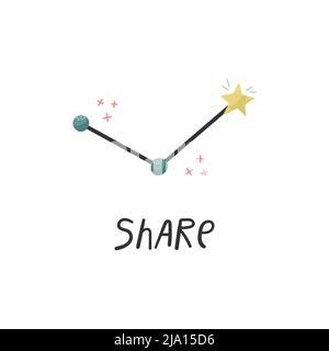 Vector internet illustration. The sign of social networks - share the publication. Stock Vector