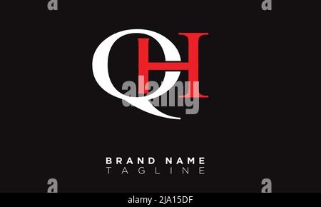 QH Alphabet letters Initials Monogram logo Stock Vector