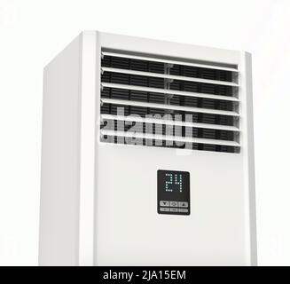 Details of the control panel on the floor standing air conditioner Stock Photo