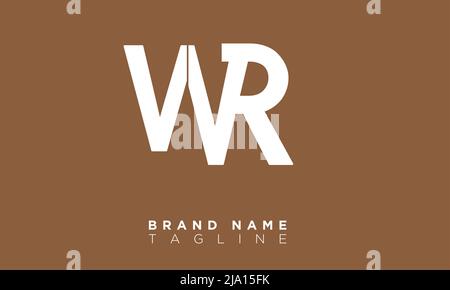 WR Alphabet letters Initials Monogram logo Stock Vector