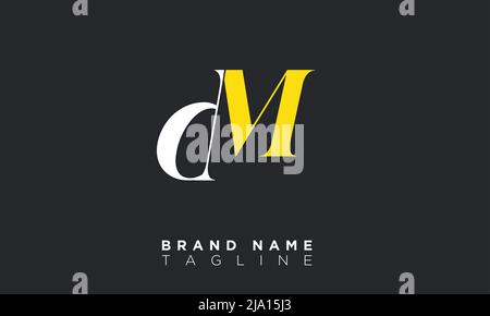DM Alphabet letters Initials Monogram logo Stock Vector
