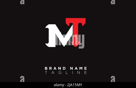 MT Alphabet letters Initials Monogram logo Stock Vector