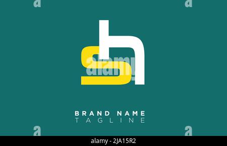 SH Alphabet letters Initials Monogram logo Stock Vector