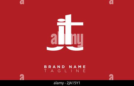 JT Alphabet letters Initials Monogram logo Stock Vector