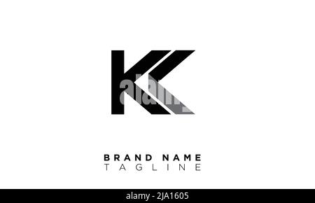 KK Alphabet letters Initials Monogram logo Stock Vector