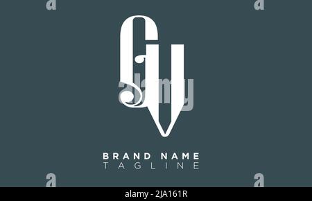 SV Alphabet letters Initials Monogram logo Stock Vector