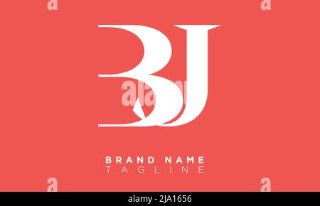 BJ Alphabet letters Initials Monogram logo Stock Vector