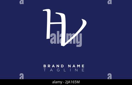 HV Alphabet letters Initials Monogram logo Stock Vector
