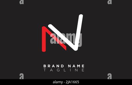 AV Alphabet letters Initials Monogram logo Stock Vector