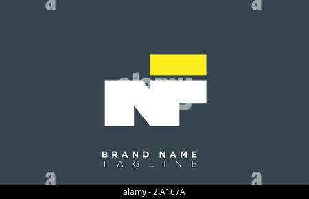 NF Alphabet letters Initials Monogram logo Stock Vector