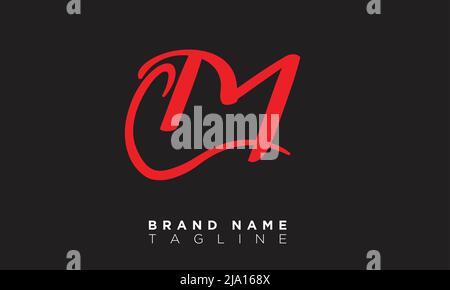 CM Alphabet letters Initials Monogram logo Stock Vector