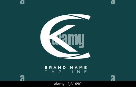 CK Alphabet letters Initials Monogram logo Stock Vector