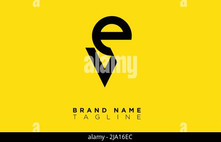 VE Alphabet letters Initials Monogram logo Stock Vector