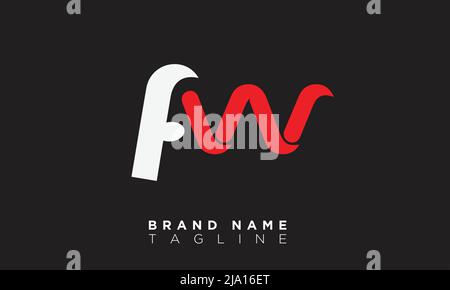 FW Alphabet letters Initials Monogram logo Stock Vector