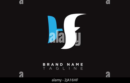 HF Alphabet letters Initials Monogram logo Stock Vector