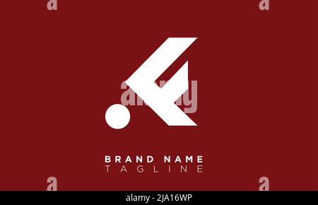 KF Alphabet letters Initials Monogram logo Stock Vector