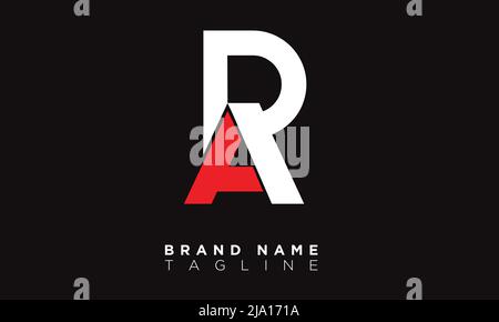 RA Alphabet letters Initials Monogram logo Stock Vector