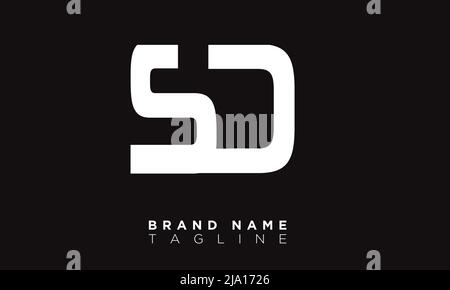 SD Alphabet letters Initials Monogram logo Stock Vector