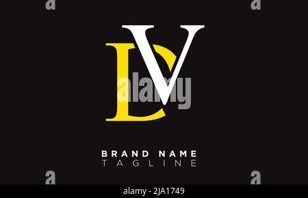 DV Alphabet letters Initials Monogram logo Stock Vector