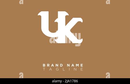 UK Alphabet letters Initials Monogram logo Stock Vector