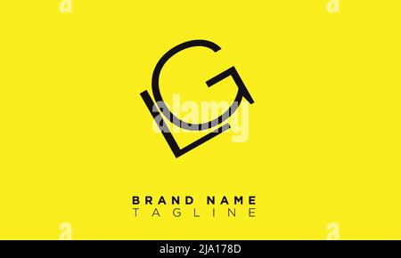 LG Alphabet letters Initials Monogram logo Stock Vector