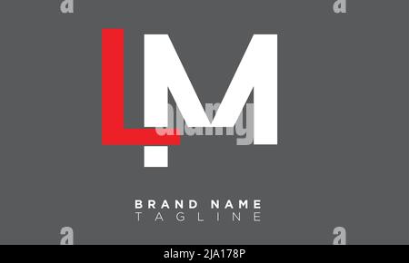 LM Alphabet letters Initials Monogram logo Stock Vector