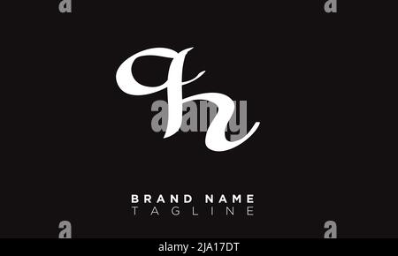QH Alphabet letters Initials Monogram logo Stock Vector