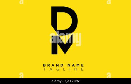 DM Alphabet letters Initials Monogram logo Stock Vector