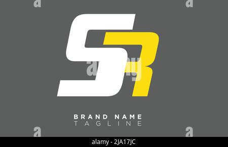 SR Alphabet letters Initials Monogram logo Stock Vector