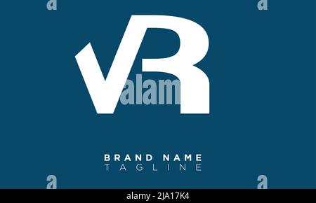 VR Alphabet letters Initials Monogram logo Stock Vector