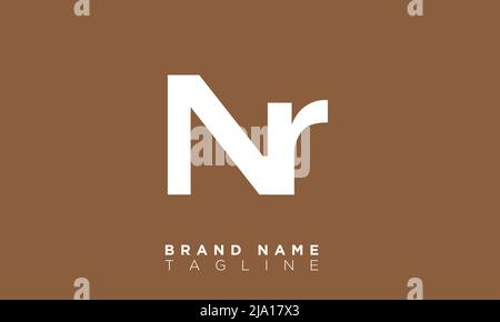 NR Alphabet letters Initials Monogram logo Stock Vector