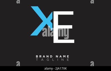 XE Alphabet letters Initials Monogram logo Stock Vector
