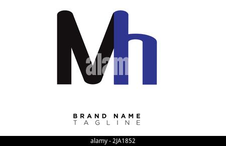 MH Alphabet letters Initials Monogram logo Stock Vector