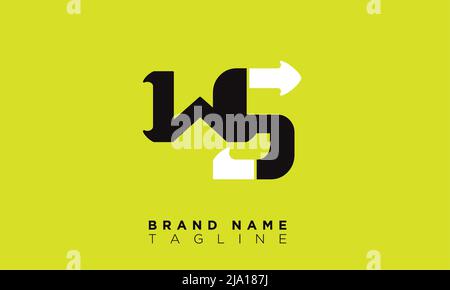 WS Alphabet letters Initials Monogram logo Stock Vector