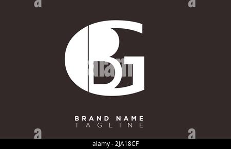 BG Alphabet letters Initials Monogram logo Stock Vector