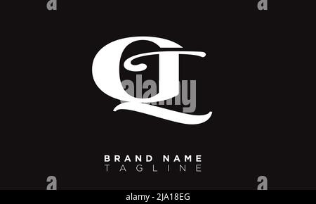 QT Alphabet letters Initials Monogram logo Stock Vector