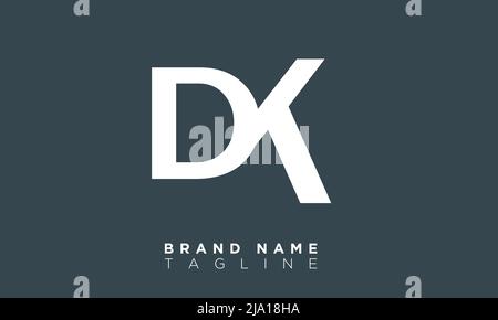 DK Alphabet letters Initials Monogram logo Stock Vector
