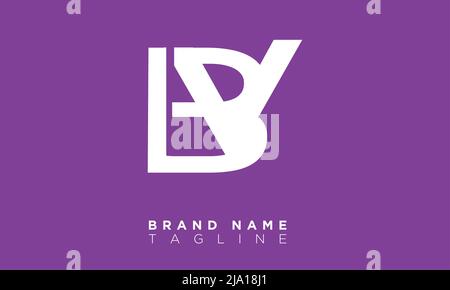 BV Alphabet letters Initials Monogram logo Stock Vector