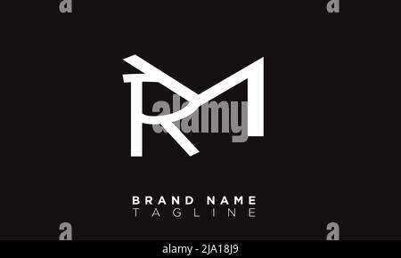 RM Alphabet letters Initials Monogram logo Stock Vector