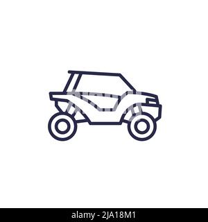 UTV line icon, Side-by-side vehicle vector Stock Vector