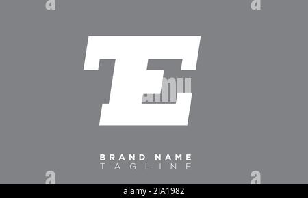TE Alphabet letters Initials Monogram logo Stock Vector
