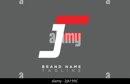 JF Alphabet letters Initials Monogram logo Stock Vector