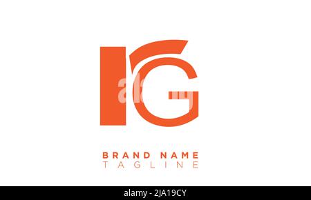 RG Alphabet letters Initials Monogram logo Stock Vector